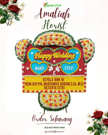 Papan Bunga Pernikahan Lembah